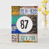 Robuuste Borden voor de 87e verjaardag van de gebo Kaart (Gele Bloem)