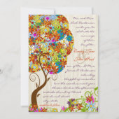 Robuuste bospatchwork - Florale kleurrijke boom Kaart (Voorkant)