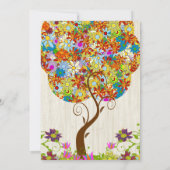 Robuuste bospatchwork - Florale kleurrijke boom Kaart (Achterkant)