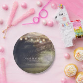 Robuuste Bossen met gekantelde woud en gevechtsbru Papieren Bordje (Feest)