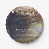 Robuuste Bossen met gekantelde woud en gevechtsbru Papieren Bordje (Voorkant)