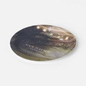 Robuuste Bossen met gekantelde woud en gevechtsbru Papieren Bordje (Gekanteld)