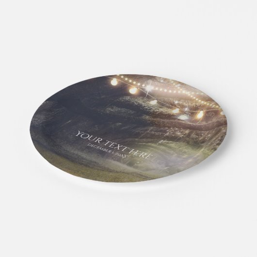 Robuuste Bossen met gekantelde woud en gevechtsbru Papieren Bordje (Gekanteld)