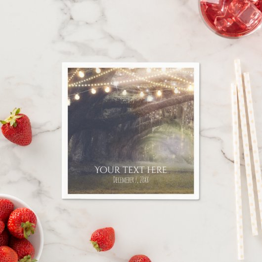 Robuuste Bossen met gekantelde woud en gevechtsbru Servetten (Insitu)