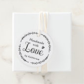 Robuuste botanische, smaakvolle handheld met liefd bedankjes labels (In situ)