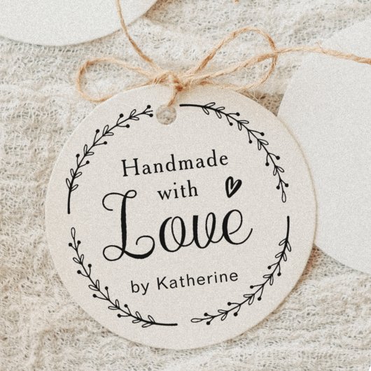 Robuuste botanische, smaakvolle handheld met liefd rubberstempel