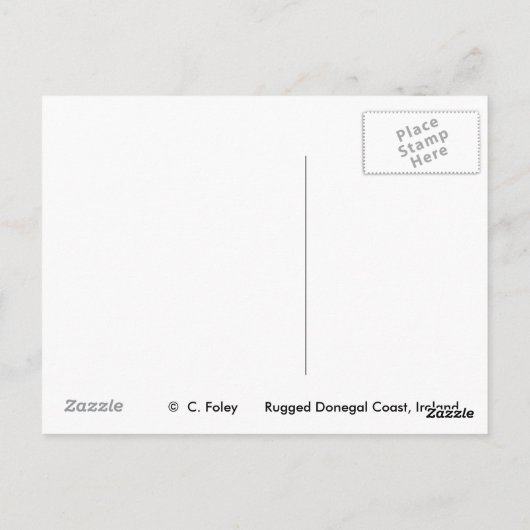 Robuuste Briefkaarten aan de kust van Donegal (Achterkant)