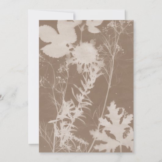 Robuuste bruine bladeren, herfst, Herfst Kaart (Achterkant)