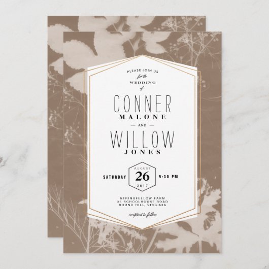 Robuuste bruine bladeren, herfst, Herfst Kaart (Voorkant / Achterkant)