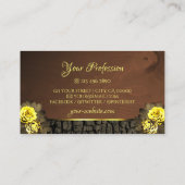 Robuuste bruine houtkorrels met Logo Visitekaartje (Achterkant)