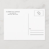 Robuuste bruine kalligrafie bespaart de datum aankondigingskaart (Achterkant)