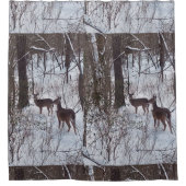 Robuuste cabine, stijlbreker in wintersneeuw douchegordijn (Voorkant)