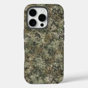Robuuste camouflage verlaat telefoonhoesje iPhone 16 pro hoesje