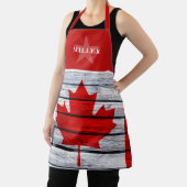 Robuuste Canadese vlag- & Star-naam Schort (Insitu)