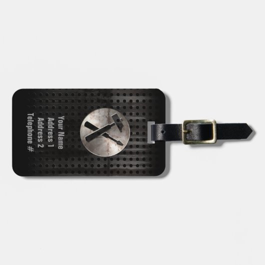 Robuuste Carpenter Tools Bagagelabel (Voorkant horizontaal)