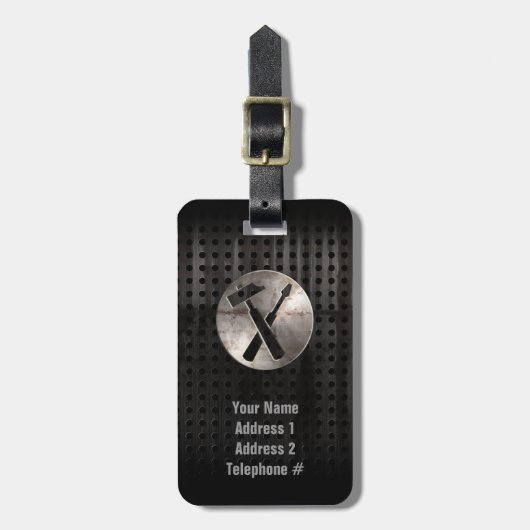 Robuuste Carpenter Tools Bagagelabel (Voorkant verticaal)