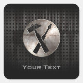 Robuuste Carpenter Tools Vierkante Sticker (Voorkant)