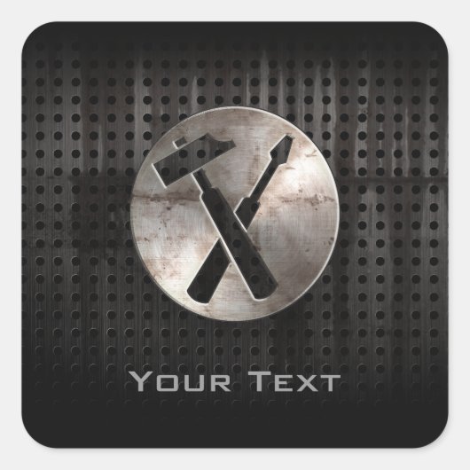 Robuuste Carpenter Tools Vierkante Sticker (Voorkant)