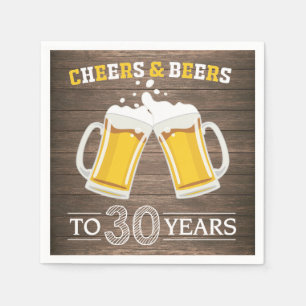 Robuuste Cheers en bier tot 30 jaar luiers Servet