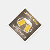 Robuuste Cheers en bier tot 90 jaar luiers Servet (Hoek)