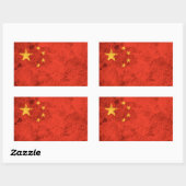 Robuuste Chinese vlag Rechthoekige Sticker (Vel)