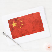 Robuuste Chinese vlag Rechthoekige Sticker (Envelop)