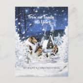 Robuuste collies en lammeren in de kerstnacht - Va Briefkaart (Voorkant)