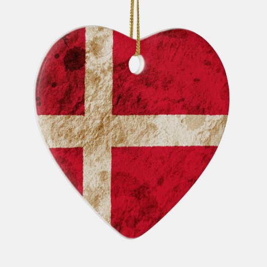 Robuuste Deense vlag Keramisch Ornament (Rechts)