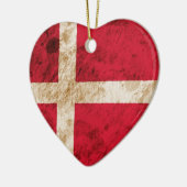 Robuuste Deense vlag Keramisch Ornament (Links)