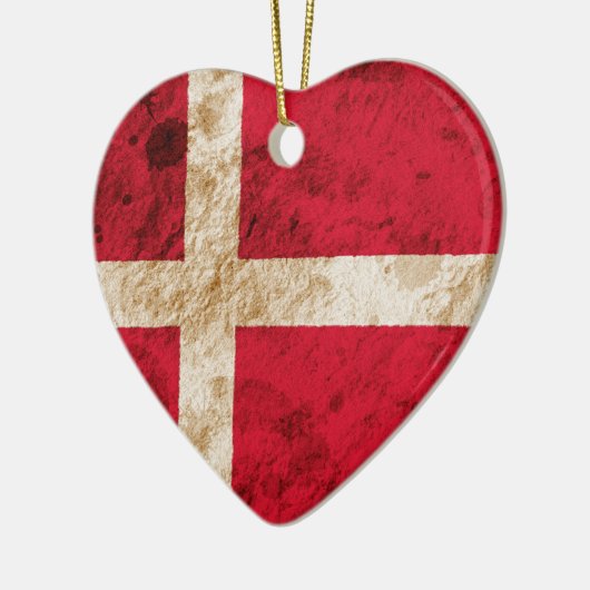 Robuuste Deense vlag Keramisch Ornament (Links)