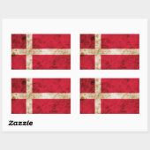 Robuuste Deense vlag Rechthoekige Sticker (Vel)