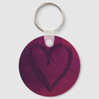 Robuuste (diepe roze) hartketting sleutelhanger