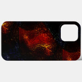 Robuuste digitale rode textuur met donkerste curve Case-Mate iPhone case (Achterkant (horizontaal))