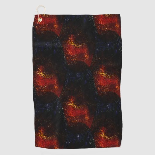 Robuuste digitale rode textuur met donkerste curve golfhanddoek (Voorkant)