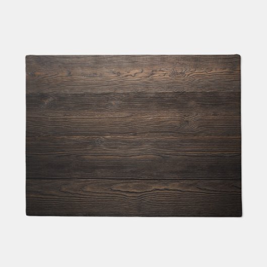 Robuuste, donkerbruine HOUT KIJKtextuur Deurmat (Voorkant)