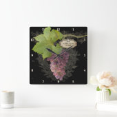 Robuuste druiven op  naam wijn vierkante klok (Huis)