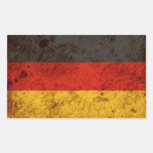 Robuuste Duitse vlag Rechthoekige Sticker