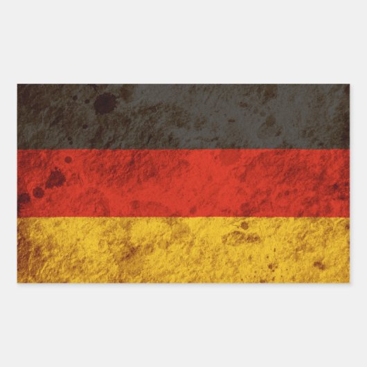Robuuste Duitse vlag Rechthoekige Sticker (Voorkant)