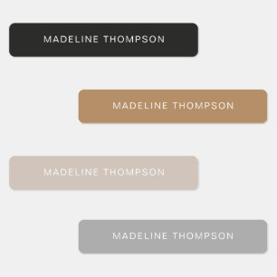 Robuuste, eenvoudige, schone, karamelkleurige kleu labels