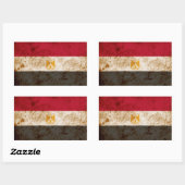 Robuuste Egyptische vlag Rechthoekige Sticker (Vel)
