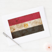 Robuuste Egyptische vlag Rechthoekige Sticker (Envelop)
