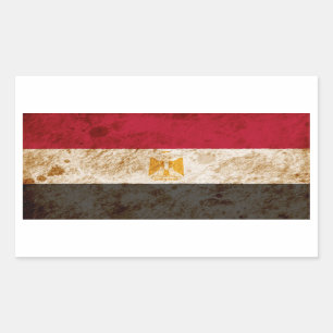 Robuuste Egyptische vlag Rechthoekige Sticker