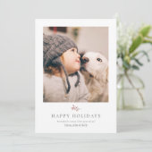 Robuuste en minimalistische kerstfeestkaart feestdagenkaart (Staand voorkant)