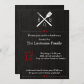 Robuuste en moderne BBQ-uitnodigingen in het rood Kaart (Voorkant / Achterkant)