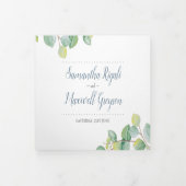 Robuuste eucalyptus in één bruiloft drieluik uitnodiging (Cover)