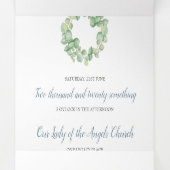 Robuuste eucalyptus in één bruiloft drieluik uitnodiging (Binnenkant midden)