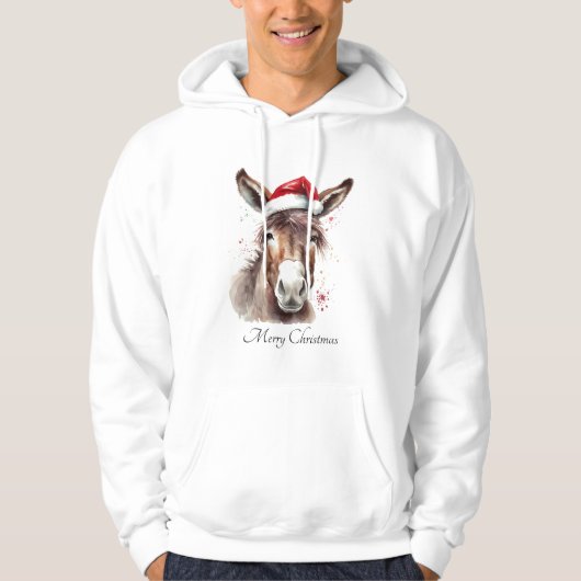 Robuuste Ezel Vakantie Ranchkleding Hoodie (Voorkant)