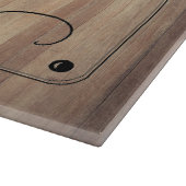 Robuuste familienaam & vastgesteld jaar op maat snijplank (Hoek)