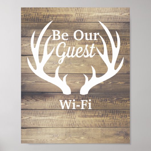 Robuuste Farmhouse Deer Antlers zijn onze gastWiFi Poster (Voorkant)