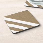 Robuuste Faux-laptop met witte strepen Onderzetter (Linkerzijde)